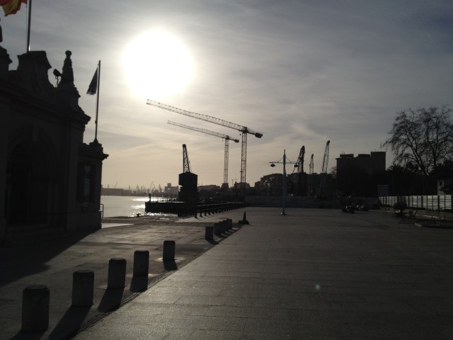 cranes working on Centro Botin Santander