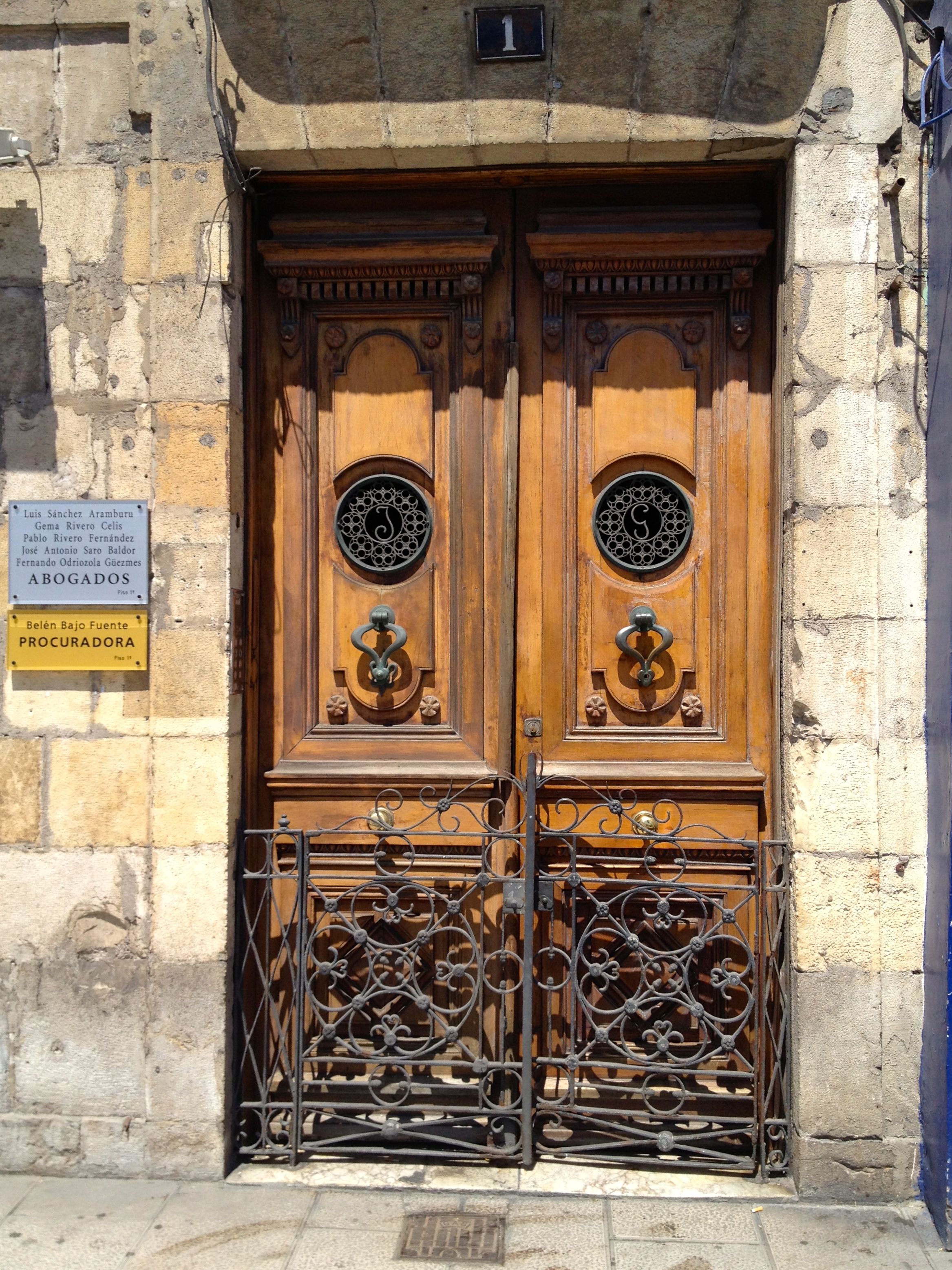 Santander Paseo de Pereda doors