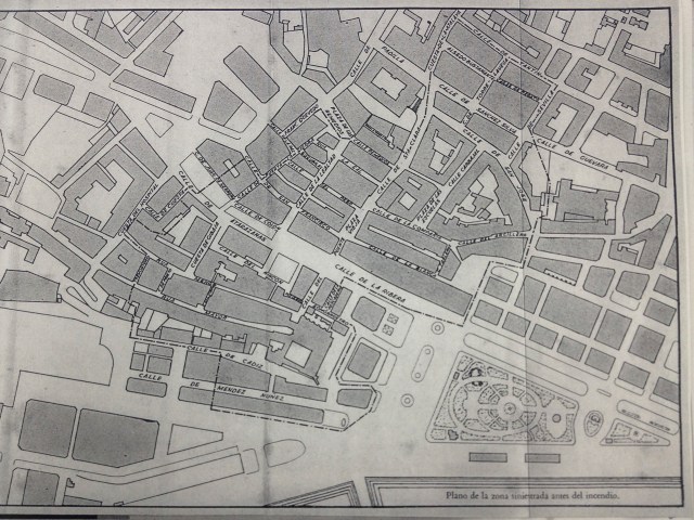 1941 Santander fire city reconstruction llamas incendio