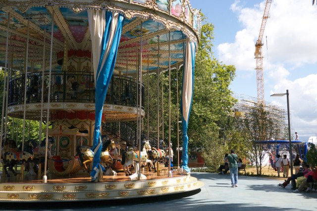 Pereda Gardens Botin Centre Santander Spain carousel merry-go-round
